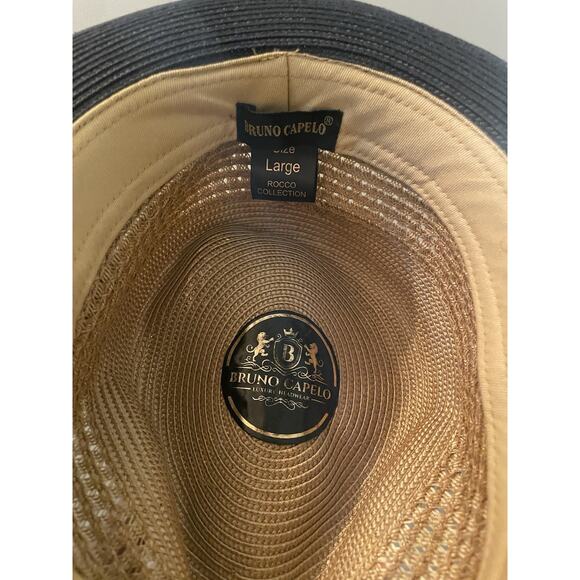 Bruno Capelo The Belvedere Straw Hat Tan/Dark‎ Brown Size Large main image 6